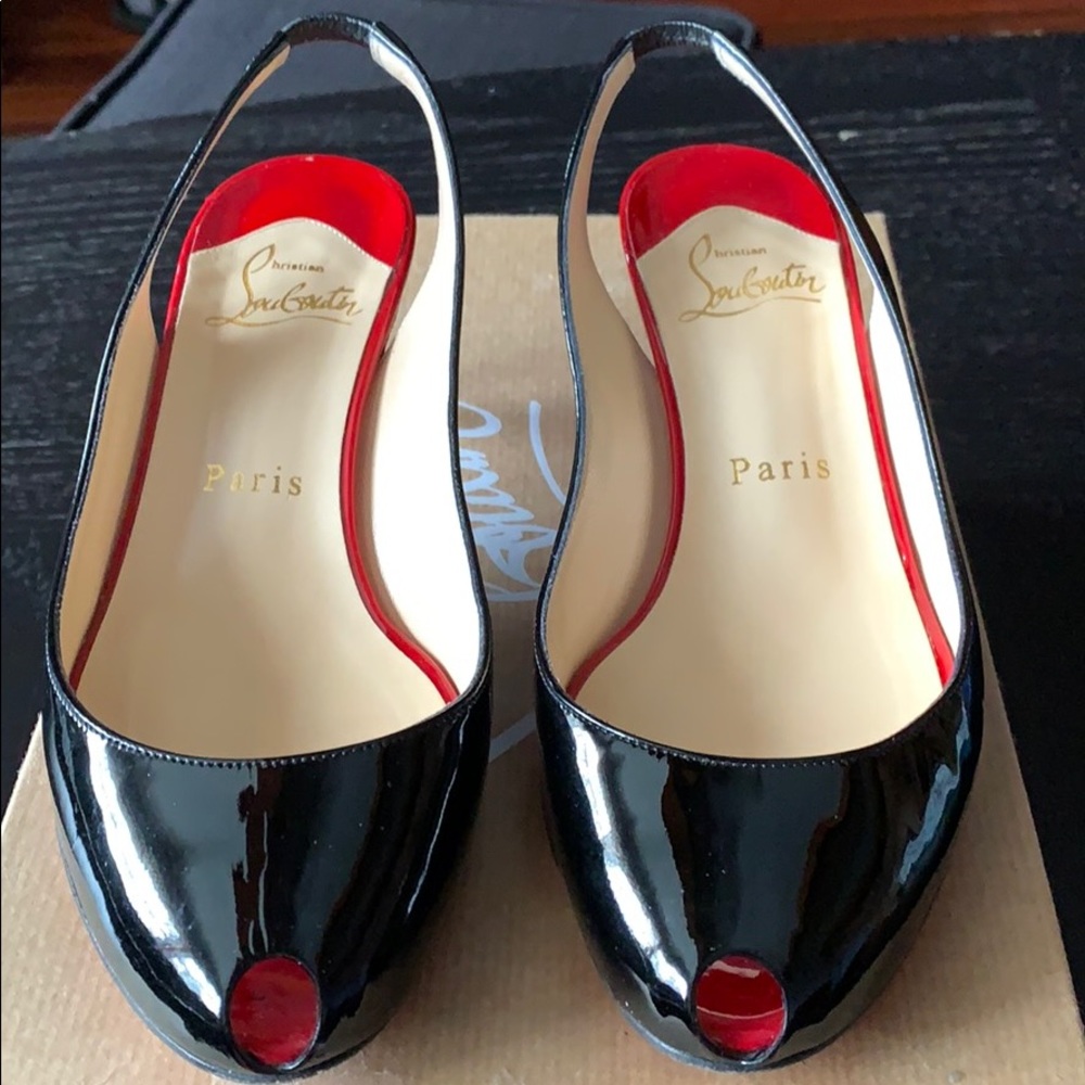 Christian Louboutin Peep Toe Kitten Heels